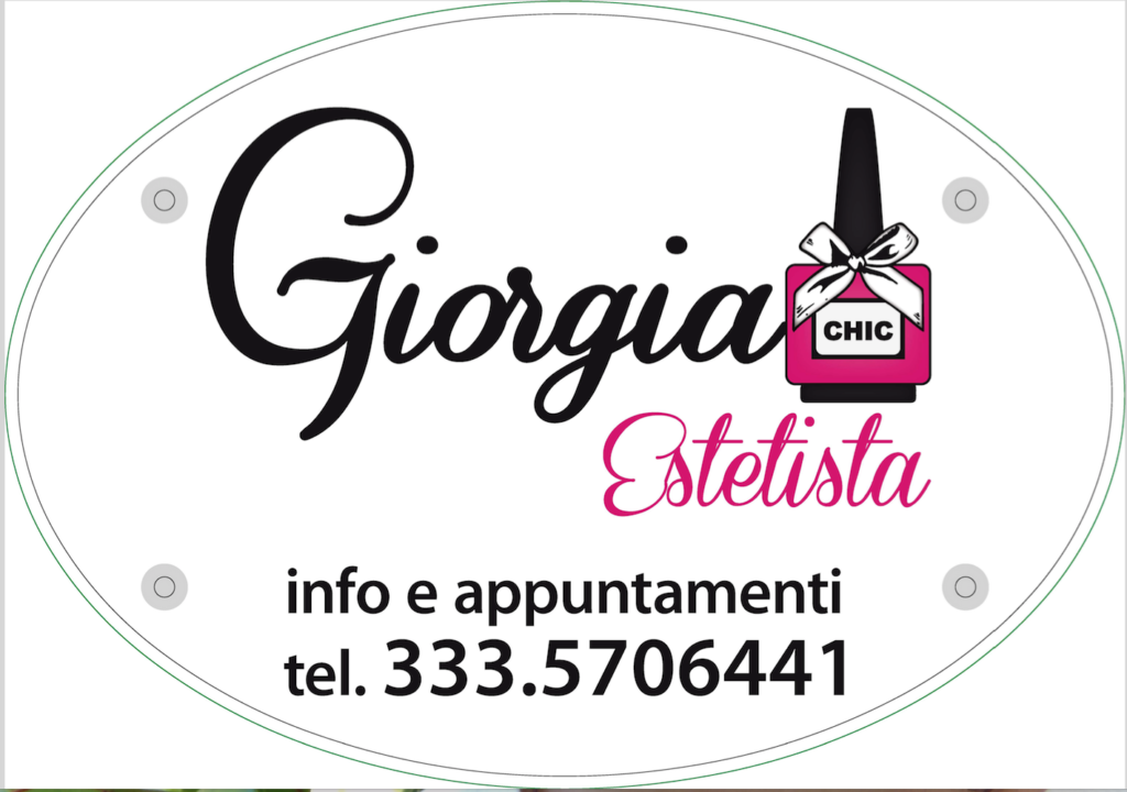 Grafica e Fornitura: Cliente Giorgia Chic Estetica – Piombino